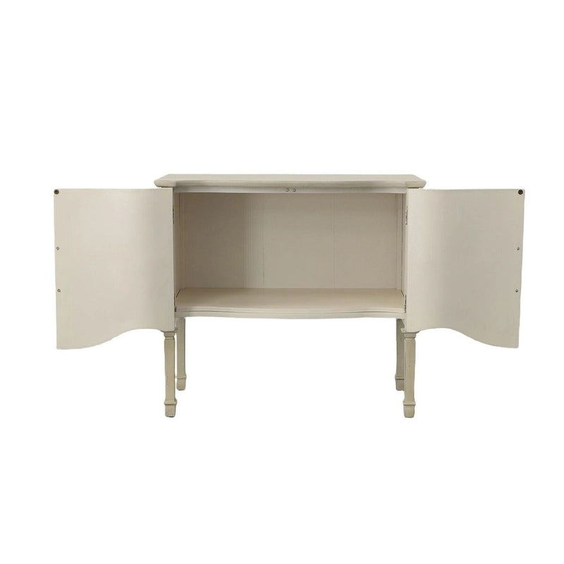 Buffet 2 portes gris, crème vieilli, simple