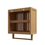 Meuble de salle de bain mural en bambou naturel, simple