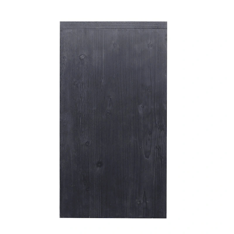 Armoire d'appoint de ferme noire antique à 4 portes