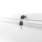 Classeur latéral en acier, 3 tiroirs verrouillables, noir/blanc, pour 1 personne