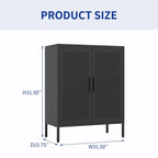 Armoire de rangement verrouillable en acier noir et blanc, 2 portes, 2 étagères, 1 personne