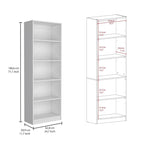 Bibliothèque à double armoire à 5 étagères de 188 cm de large, beige/multicolore/noir/blanc, lot de 3