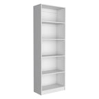 Bibliothèque à double armoire à 5 étagères de 188 cm de large, beige/multicolore/noir/blanc, lot de 3