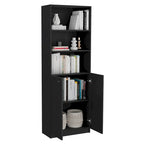 Bibliothèque à double armoire à 5 étagères de 188 cm de large, beige/multicolore/noir/blanc, lot de 3