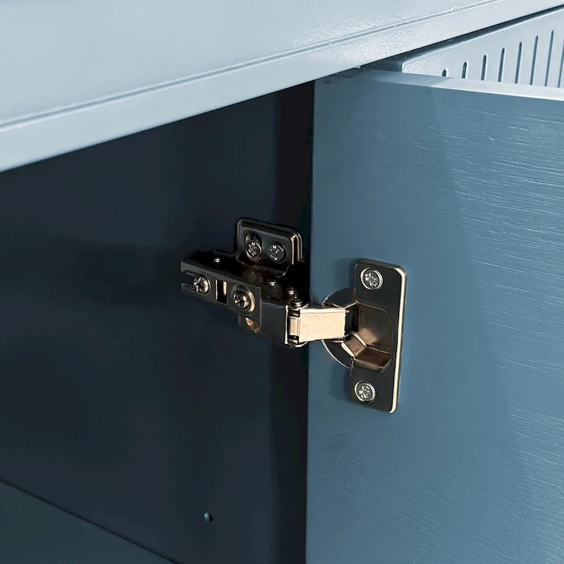Armoire de rangement 4 portes, Champagne/Bleu, Convient pour 1 à 2 utilisateurs