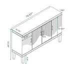 Armoire de rangement 4 portes, Champagne/Bleu, Convient pour 1 à 2 utilisateurs