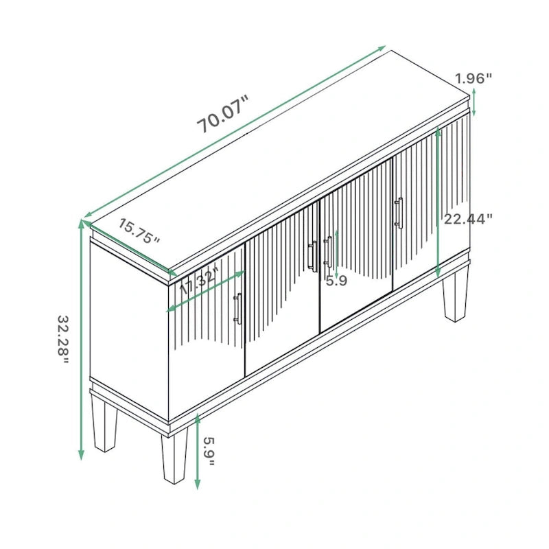 Armoire de rangement 4 portes, Champagne/Bleu, Convient pour 1 à 2 utilisateurs