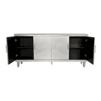 Armoire de rangement 4 portes, Champagne/Bleu, Convient pour 1 à 2 utilisateurs