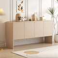 Buffet 4 portes de 152 cm, Crème/Blanc, Étagères réglables, 2 côtés d'assise