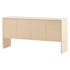 Buffet 4 portes de 152 cm, Crème/Blanc, Étagères réglables, 2 côtés d'assise