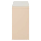 Buffet 4 portes de 152 cm, Crème/Blanc, Étagères réglables, 2 côtés d'assise