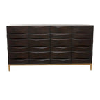 Meuble de rangement géométrique marron – 2/4 portes, 1 étagère, assemblage par 1 à 2 personnes