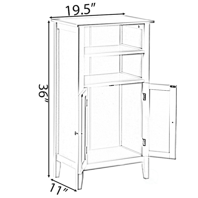 Meuble de rangement simple pour salle de bain, finition bois blanc