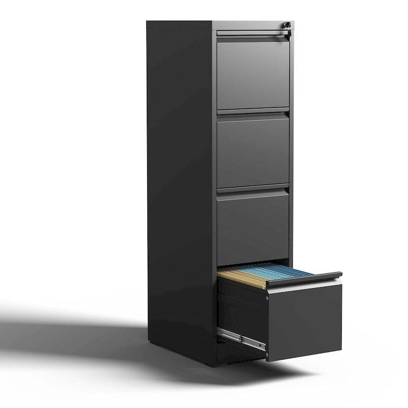 Classeur vertical en acier noir/blanc – 2/3/4/5 tiroirs, pour 1 à 5 utilisateurs