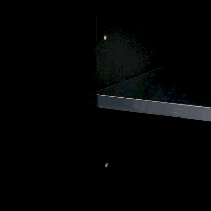 Buffet/Bahut 3 portes avec étagères réglables, 119 cm, blanc/noir