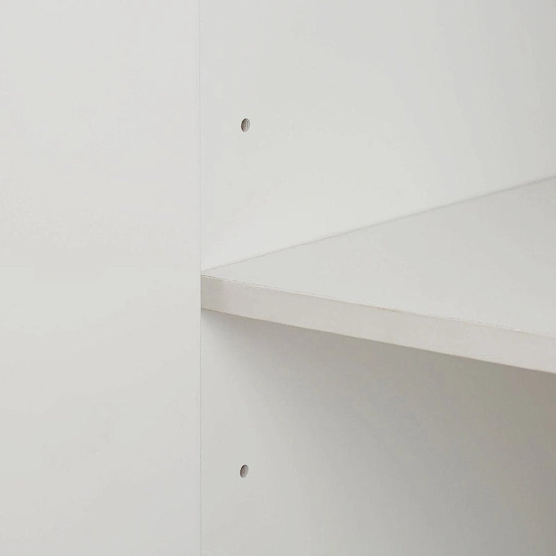 Buffet/Bahut 3 portes avec étagères réglables, 119 cm, blanc/noir