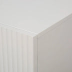 Buffet/Bahut 3 portes avec étagères réglables, 119 cm, blanc/noir