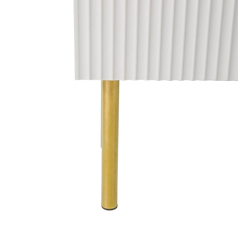 Buffet/Bahut 3 portes avec étagères réglables, 119 cm, blanc/noir