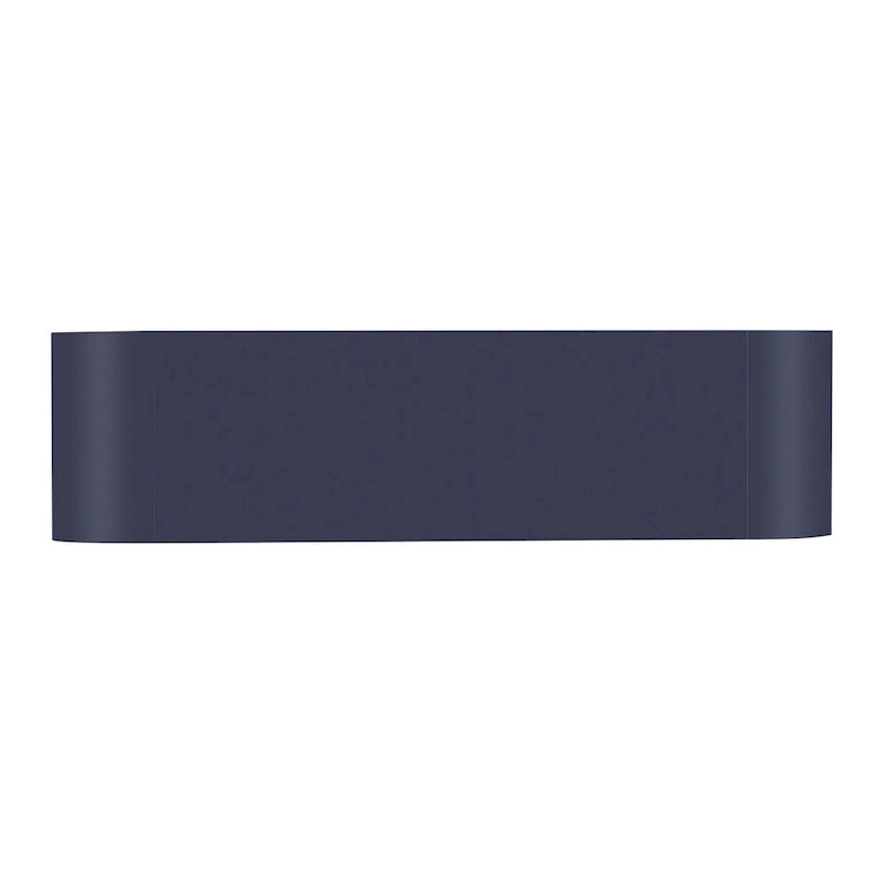 Buffet 4 portes à panneaux ondulés – Bleu marine / Blanc / Noir, Étagères réglables, Assemblage par 1 personne