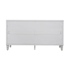 Buffet vaisselier blanc délavé à 4 portes – Assemblage par 1 personne