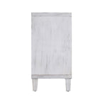 Buffet vaisselier blanc délavé à 4 portes – Assemblage par 1 personne