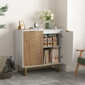 Bahut commode chevrons blanc