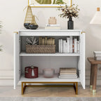 Bahut commode chevrons blanc
