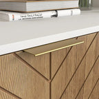 Bahut commode chevrons blanc