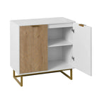 Bahut commode chevrons blanc