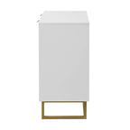 Bahut commode chevrons blanc
