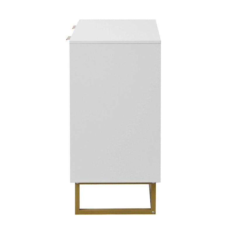 Bahut commode chevrons blanc
