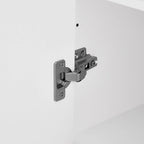 Armoire de rangement blanc/noir — 2 portes et 4 tiroirs