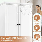 Armoire de rangement blanc/noir — 2 portes et 4 tiroirs