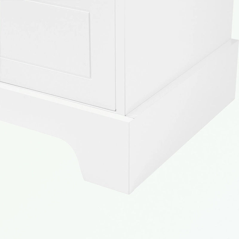 Armoire de rangement blanc/noir — 2 portes et 4 tiroirs