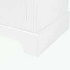 Armoire de rangement blanc/noir — 2 portes et 4 tiroirs