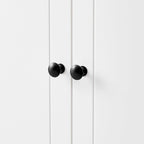 Armoire de rangement blanc/noir — 2 portes et 4 tiroirs