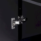 Armoire de rangement blanc/noir — 2 portes et 4 tiroirs