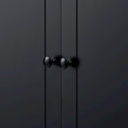 Armoire de rangement blanc/noir — 2 portes et 4 tiroirs