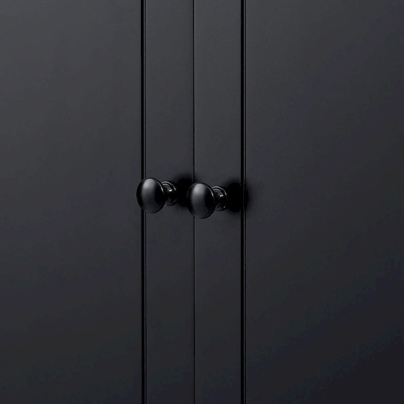 Armoire de rangement blanc/noir — 2 portes et 4 tiroirs