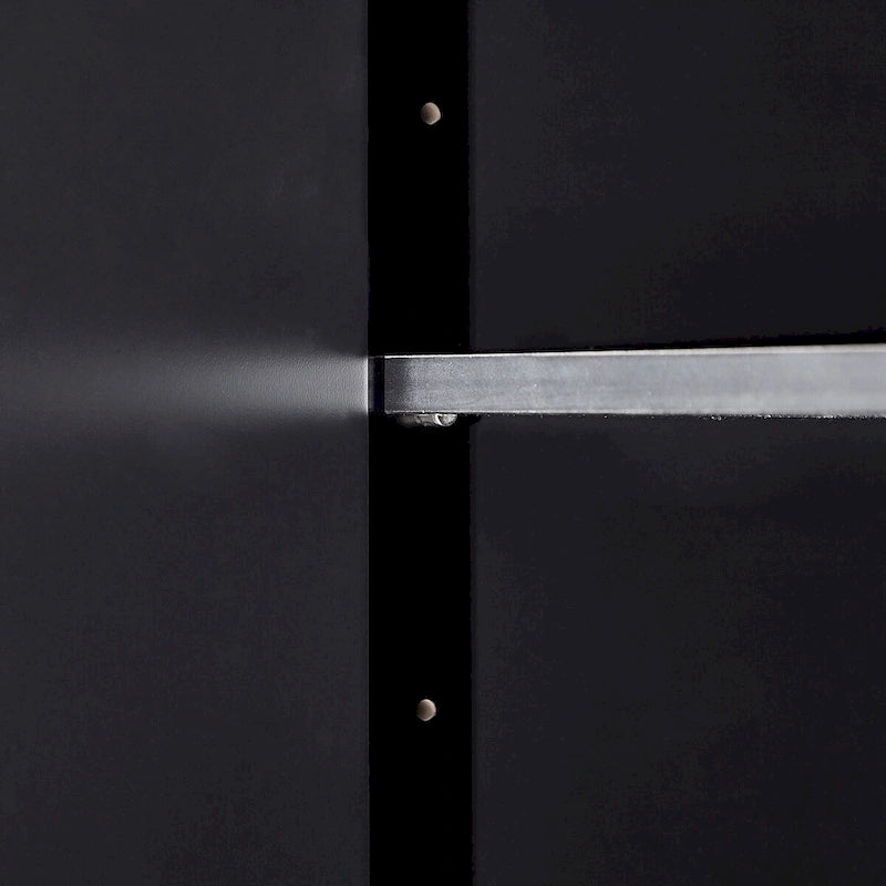 Armoire de rangement blanc/noir — 2 portes et 4 tiroirs
