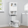 Meuble de rangement WC en bois blanc