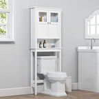 Meuble de rangement WC en bois blanc