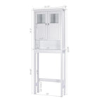 Meuble de rangement WC en bois blanc