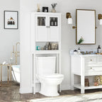 Meuble de rangement WC en bois blanc