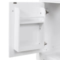Meuble-lavabo blanc avec vasque en céramique, 1 porte et 2 tiroirs