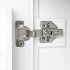 Meuble-lavabo blanc avec vasque en céramique, 1 porte et 2 tiroirs