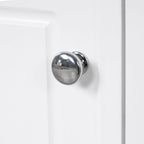 Meuble-lavabo blanc avec vasque en céramique, 1 porte et 2 tiroirs