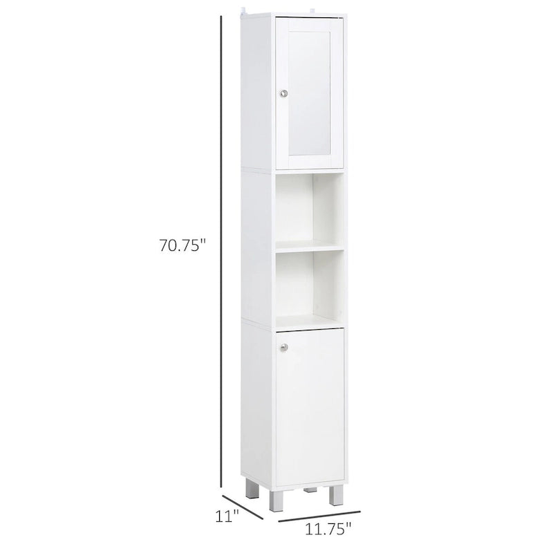 Meuble haut de salle de bain blanc avec miroir