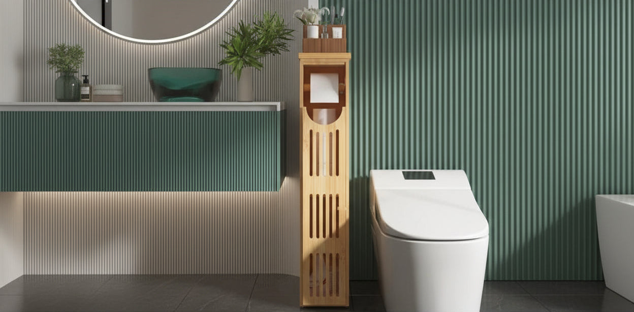 Toilet Paper Storage Cabinet - 33L x 6.5W