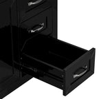 Meuble-lavabo autoportant de 36 po, gris/blanc/noir, avec un évier et des tiroirs
